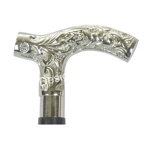 Bastón real de plata y oro con mango de patrón grabado, gran oferta, lujos decorativos, bastón de latón/madera de la India - Product Image 5