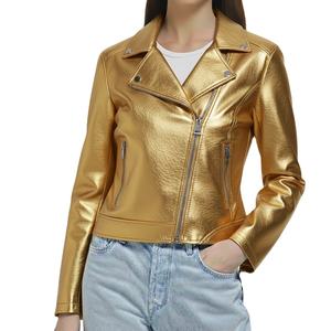 Veste d'hiver pour femme, style nouveau, en cuir véritable de qualité supérieure, col montant uni, fermeture éclair, taille luxueuse, sur mesure - Product Image 2