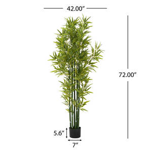 Set 2 72 \ "Real Touch Árboles de bambú artificiales Verde natural para exteriores Seda de plástico para Navidad Acción de Gracias Pascua - Product Image 4