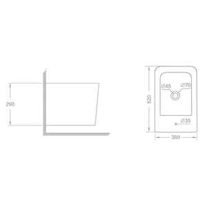 Bidé de Cerámica para Colgar en la Pared Riga, Accesorios para Baño y Aseo - Product Image 4