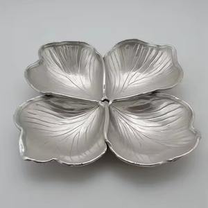 Bol de service en aluminium doré, décoration de table en métal, bols pour dattes, chocolat, fruits secs, idéal pour la salle à manger à domicile - Product Image 6