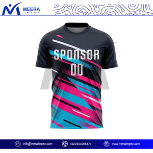 2025 Top Trending sublimación impresa camiseta de fútbol transpirable 100% tela de poliéster cuello redondo de talla grande camiseta de fútbol para hombres - Product Image 2