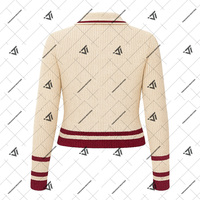 Delta grec | Sigma | Theta DST Sorority Vêtements Prêt À Expédier Col Rabattu Crop Sweater College Cardigan