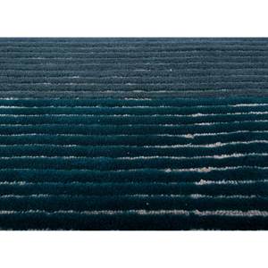 Alfombra Rectangular Azul de Lana y Viscosa Hecha a Mano con Diseño Geométrico, 9x12, para Sala de Estar, Entrada, Pasillo -TNQ-1369 - Product Image 3