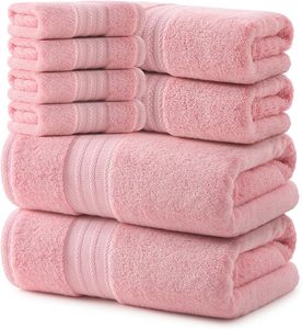 Luxury <b>Bath</b> <b>Towel</b> <b>Set</b> of 8-Pieces 100% Cotton 600 GSM Highly Absorbent Quick-Dry Bathroom <b>Towels</b> <b>Set</b> of 8-Pieces - Product Image 1