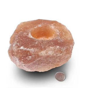 เทียนเกลือธรรมชาติหิมาลัยแกะสลักด้วยมือสีชมพูสำหรับตกแต่ง - Product Image 2