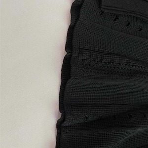 Vestido de punto de lápiz sólido informal de gama alta para mujer Diseño de cola de pez adelgazante con cintura elástica y botón para el verano - Product Image 4