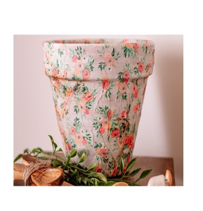 Macetas y jardineras de arcilla de diseño cuadrado de terracota bohemio multicolor al por mayor - Product Image 3