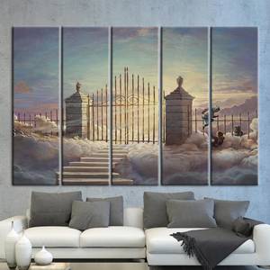 งานศิลปะบนผ้าใบพิมพ์ลาย: แบงก์ซี่ เพิร์ลลี เกตส์ ภาพตกแต่งผนังแบบนามธรรม,5P: ห่อหุ้มอย่างดี - Product Image 1