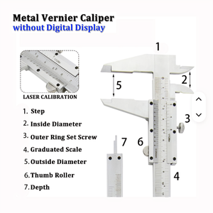 Newjieli NYK-200 thép không gỉ bốn chức năng kỹ thuật số analysing <span class=keywords><strong>Vernier</strong></span> calipers 0.04mm Độ chính xác 0.02mm Độ phân giải - Product Image 4