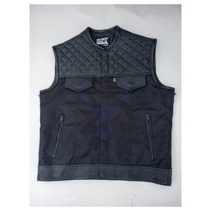 Vintage Moto Sin Mangas Genuino Piel de Vaca Cuero Vaquero Hip Hop Moda Clásica Chalecos - Product Image 1