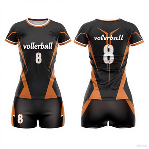 Ropa de Competición de Voleibol para Mujer, Jersey con Control de Humedad y Pantalones Cortos Compresivos - Product Image 1