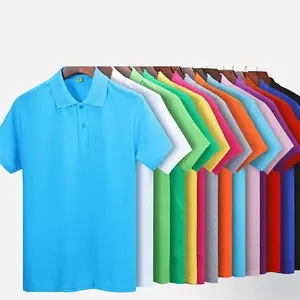 Rendimiento atlético de ajuste moderno para hombre para camiseta de polo Tejido de punto ligero transpirable resistente al sudor con patrón sólido - Product Image 4