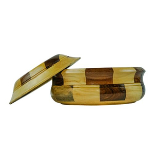 Boîte en bois et marmite casserole plat isolé casserole chauffe-aliments boîte cuisine maison salle à manger idées pour hôtel et restaurant - Product Image 4