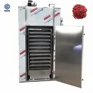 Secador de bandeja de aço inoxidável, forno de secagem industrial de ar quente para frutas