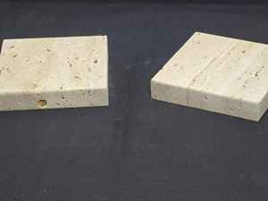 Posavasos de travertino hecho a mano elegancia atemporal en cada detalle conjunto de dos posavasos de mármol de lujo decoración del hogar - Product Image 5