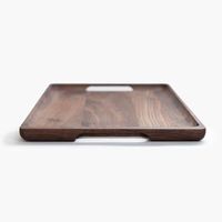Plateau de service en bois au design moderne extra large, personnalisable, artisanat métallique, décoration d'intérieur, pour transporter plats, boissons, collations, desserts