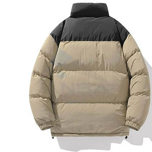 Chaqueta acolchada de invierno de bloque de Color para hombre directa de fábrica, abrigo de burbujas holgado informal, forro aislado, marca OEM/ODM a granel - Product Image 2