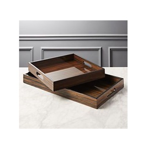 Nuevo diseño atractivo Utensilios de cocina para el hogar Bandeja para servir alimentos de madera con asas de metal Servicio de té y café para proveedor mayorista - Product Image 5