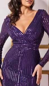 เดรสงานราตรีผ้าโปร่งแขนกุดปักเลื่อมเลื่อมทรงเรขาคณิตลูกปัดเดรสออกงานคอกเทลยาวถึงพื้นแต่งได้ตามต้องการ - Product Image 3