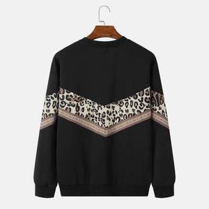 Venta al por mayor mejor venta superior hombres 100% algodón personalizado en blanco cuello redondo sudaderas ropa de calle de invierno color sólido básico sudaderas - Product Image 2