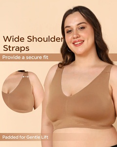 Tweens Invisi-Fit Plus-Soutien-gorge sans armature légèrement rembourré de taille moyenne style quotidien en fauve à motif solide (TW-SB-918) - Product Image 5