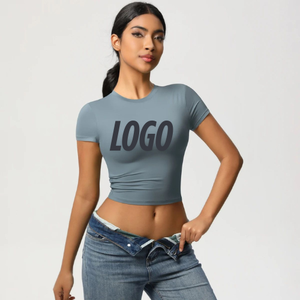 Femmes décontracté été à manches courtes Yoga gilet respirant extensible haut de gymnastique mince Fitness hauts courts pour les sports actifs débardeur Style - Product Image 3