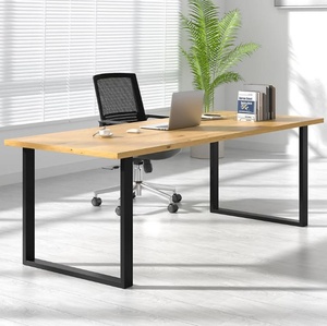 Vinahardware Pieds de bureau en fonte carrés modernes en forme de X Revêtement en poudre pour hôtel Table basse à manger en fer forgé - Product Image 6
