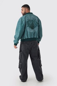 Chaqueta universitaria de cuero Vintage de chenilla bordada a la moda de nuevo estilo 2024 para hombre, chaqueta universitaria de talla grande personalizada - Product Image 4