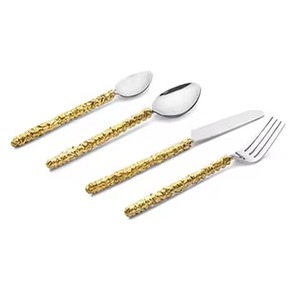 Ensemble de couverts en métal fabriqués à la main Couverts élégants en acier inoxydable pour table à manger et service de restaurant - Product Image 5