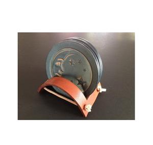 High Quality Leather coaster Custom Square Leather coaster with Waterproof Leather coaster for Coffee Use <b>Cheap</b> Price - Product Image 6