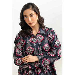 Camisa Larga Informal Estampada de Cambray con Tela Popelina y Cuello de Camisa Modelo IPS-77155 - Product Image 6