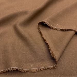 Tela de lino orgánico 100% marrón suavizada Lavado Lino orgánico europeo Lino pesado rústico 280 gr/m2 por The Yard & Meter - Product Image 1