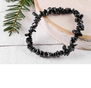 Women's Classic Style Natural <b>Black</b> <b>Tourmaline</b> Crystal Gemstone <b>Bracelet</b> Wonderful Quality Irregular Energy Jewelry Gift Idea - Product Image 6