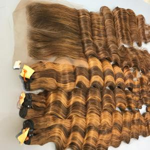 LINU Virgin Vietnamese Human Hair <b>Deep</b> <b>Wave</b> Full Lace Front Double Drawn 250% Density HD Transparent for Lace Base All Colors - Product Image 3