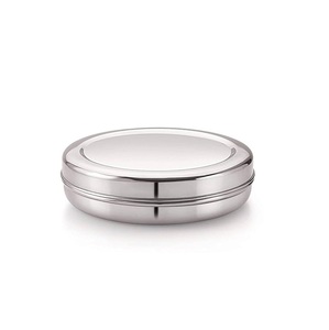 หม้อสแตนเลสขัดเงาสำหรับโรงแรม อุปกรณ์อาหาร ครัวเรือน ภาชนะบนโต๊ะอาหาร กล่องเสิร์ฟชาปาตีสุดหรู หม้อโลหะ - Product Image 1