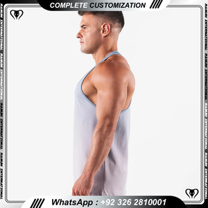 Gran oferta, camiseta sin mangas personalizada para hombre, camiseta sin mangas lavada de algodón orgánico esencial para Fitness, camiseta informal sin mangas deportiva atlética para gimnasio - Product Image 5