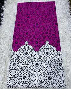 Kenya deux couleurs suisse Voile dentelle tissu avec travail suisse broderie coton africain pour Quilting couture artisanat sacs couture - Product Image 1