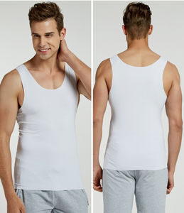<b>Tanks</b> <b>Tops</b> <b>Men</b> Vests Slim Fit Vests Sport <b>Tops</b> Cotton Polyester Material Custom Basic Undershirts Gym <b>Tops</b> Casual Undershirts - Product Image 1