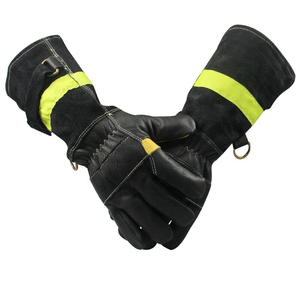 Guantes de bombero de cuero de calidad superior Servicio OEM de seguridad de alta demanda La mejor fabricación para extinción de incendios - Product Image 3