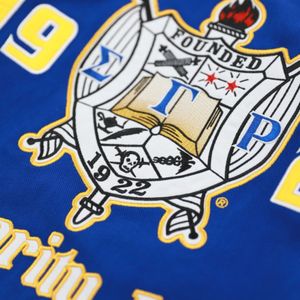 Veste en twill de course Sigma Gamma Rho SGRho, bleu royal, coton, logos de sororité brodés, imperméable, coupe-vent, élégante - Product Image 5