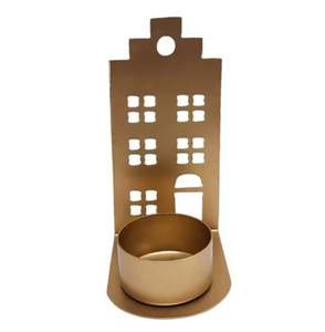 Bougeoir en T en fer antique au design moderne, bougeoir fait main nickelé pour la décoration de mariage et de la maison - Product Image 1