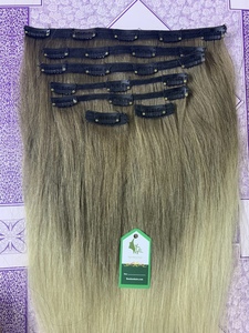 คลิปหนีบผมเวียดนามแท้ต่อคลิปในมัดผม8นิ้ว-32นิ้วสีที่ต่างกันนุ่มและเรียบ - Product Image 4