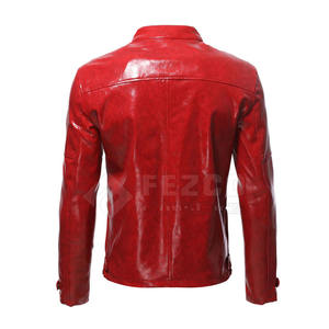 Veste en cuir personnalisée, veste en cuir légère, veste en cuir respirante pour homme, veste d'hiver en cuir à faible MOQ - Product Image 2