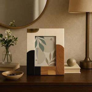 Decorative Handmade <b>Wood</b> Resin <b>Photo</b> Frame with Customized Logo Custom Size & Shape-Modern Home Decor Gift - Product Image 1