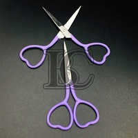 Nouvel Arrivage Ciseaux à Cuticules Durables en Acier Inoxydable, Motif Cils, Couleur Or, Manche en Forme de Cœur, Lame Tranchante, Soin des Ongles
