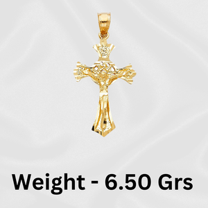 14K chapado en oro amarillo Señor Jesucristo crucifijo Santa Cruz símbolo religioso colgante de Metal joyería cristiana niños - Product Image 6