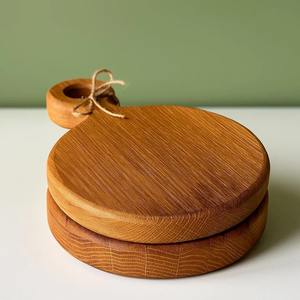 Tabla Redonda de Madera Premium con Mango, Tabla de Cortar Resistente para Servir Pizza y Uso en la Cocina, Venta al por Mayor desde India - Product Image 2