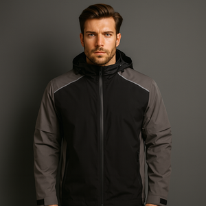 Veste coupe-vent imperméable extensible dans les 4 sens personnalisée, veste de pluie légère pour hommes, idéale pour la course à pied, la randonnée, le cyclisme, le golf - Product Image 1