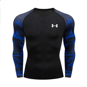 <b>Mens</b> Custom Rash <b>Vest</b> Long Sleeve <b>Compression</b> Shirt Quick Dry Rashguard Sublimation Rash Guard <b>Men</b> Quantity Top Customize - Product Image 4